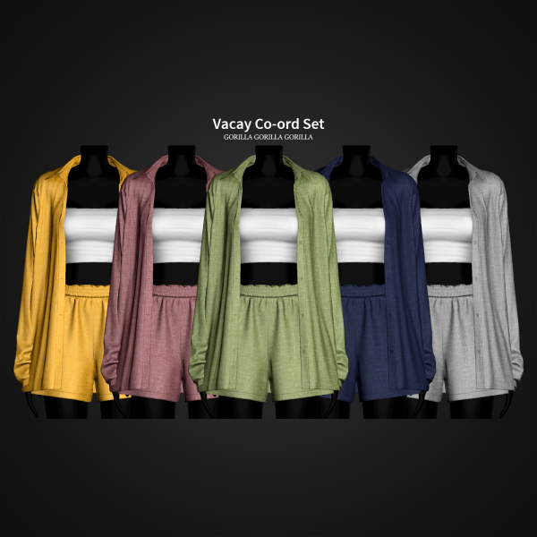 Alpha Vacay Co ord Set by simsfinds - The Sims 4 Custom Content