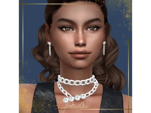 Mix Ariana Necklace by Pitted0live - The Sims 4 Custom Content