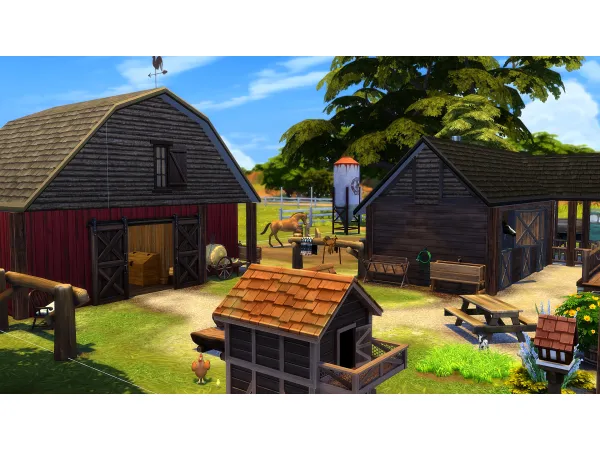 Maxis Match Canter Ranch by SimsClutterChaos - The Sims 4 Custom Content