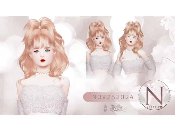 Alpha NILYN HAIR NOV252024 - The Sims 4 Custom Content