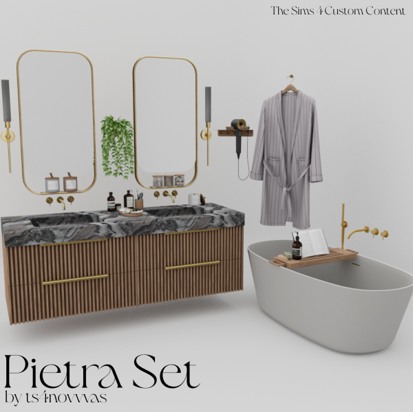 Alpha PIETRA SET by simsfinds - The Sims 4 Custom Content