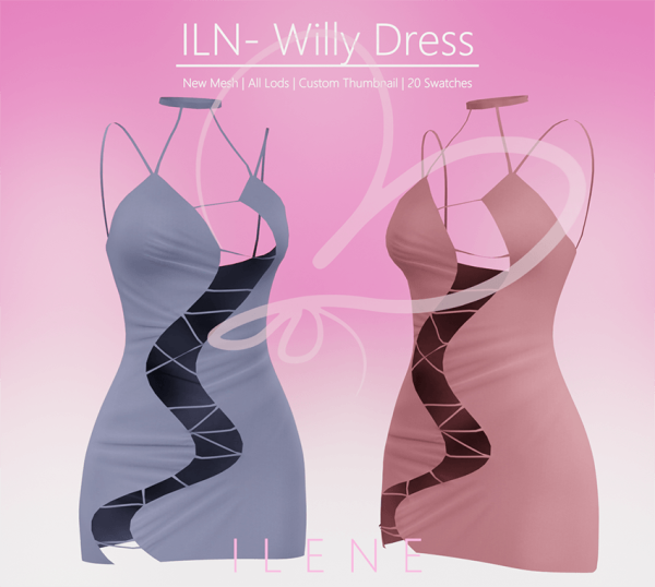 Mix ILN Willy Dress by simsfinds - The Sims 4 Custom Content