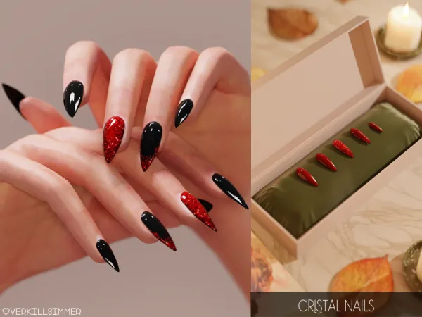 Mix Cristral nails - The Sims 4 Custom Content