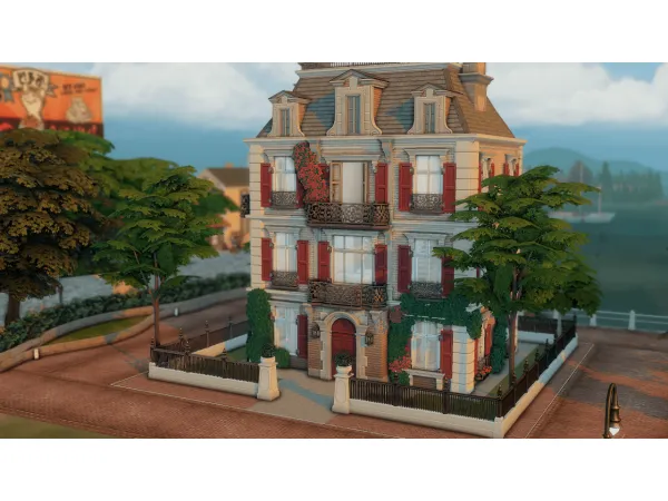 Maxis Match Beautiful Red Townhouse by bojanasimsyt - The Sims 4 Custom Content