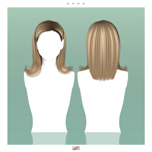 Alpha Bree hairstyle (TSR exclusive) by lexel - The Sims 4 Custom Content