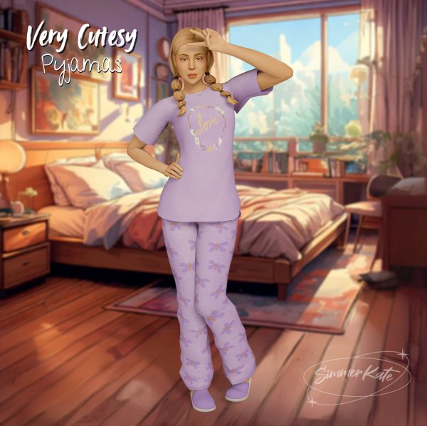 Alpha Very Cutesy Pjs by simmerkatex - The Sims 4 Custom Content