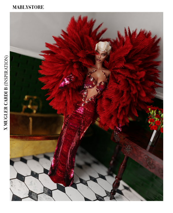 Alpha CARDI B MUGLER by simsfinds - The Sims 4 Custom Content