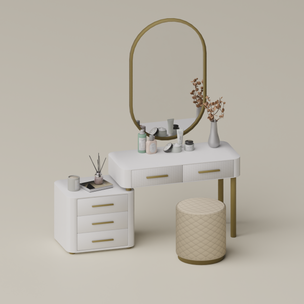 Mix White Vanity Set by simsfinds - The Sims 4 Custom Content
