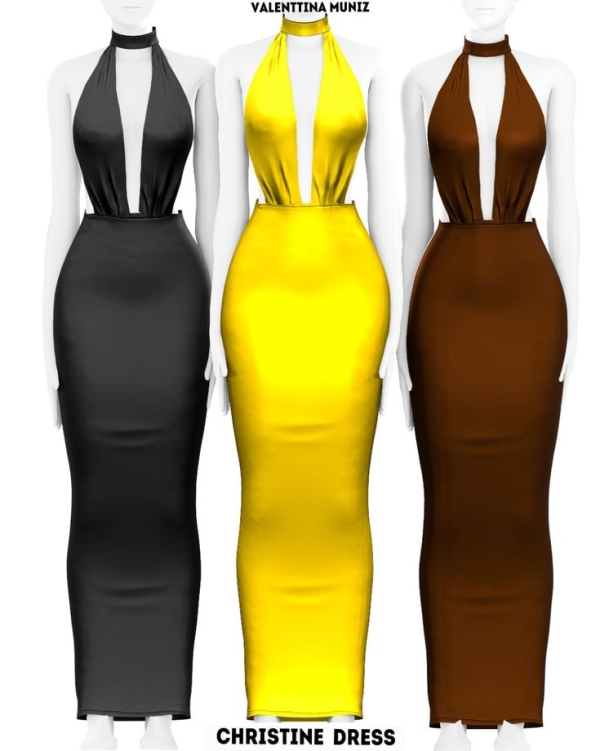 Mix Christine Dress by valentinamuniz - The Sims 4 Custom Content