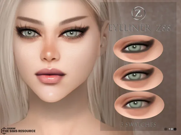 Mix EYELINER Z88 by ZENX - The Sims 4 Custom Content