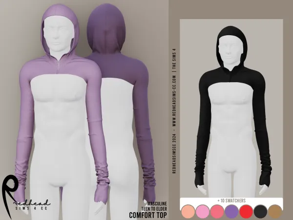 Alpha AM COMFORT TOP - The Sims 4 Custom Content