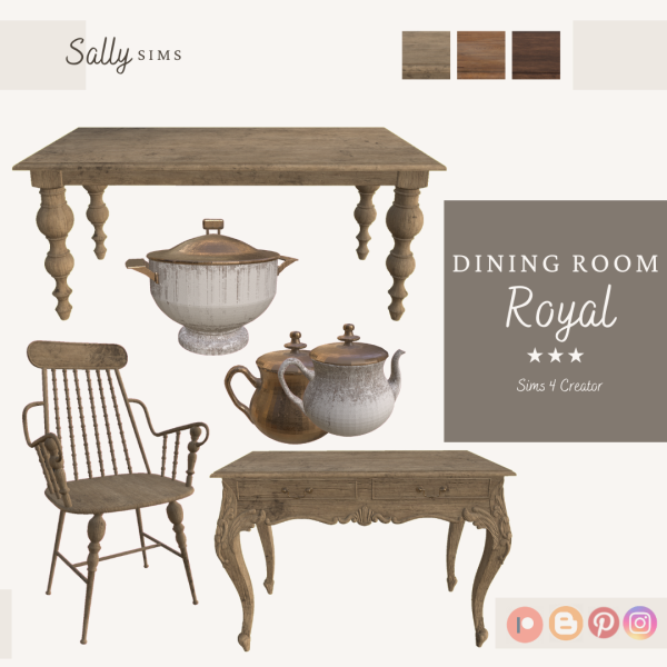 Alpha Dining ROYAL by sally4sims - The Sims 4 Custom Content