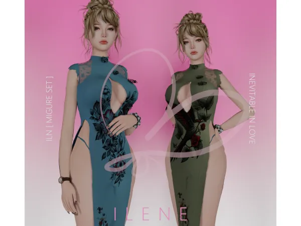 Mix ILN Migure Set by ILENES4 - The Sims 4 Custom Content