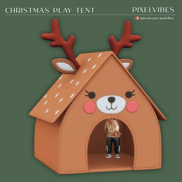 Alpha Christmas Playtent by pixelvibes - The Sims 4 Custom Content