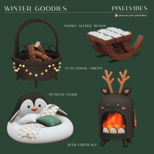 Alpha Winter Goodies by pixelvibes - The Sims 4 Custom Content