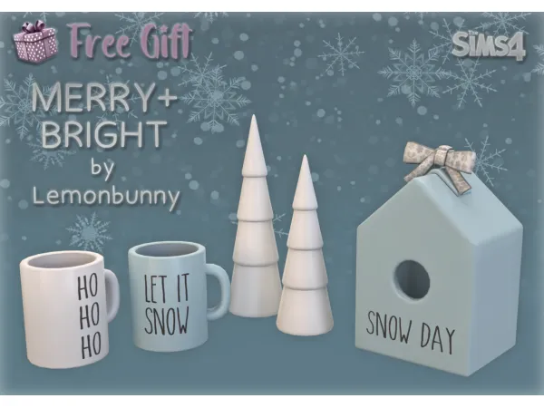 Mix MERRY BRIGHT Pack 43173011324431 by Lemonbunny - The Sims 4 Custom Content