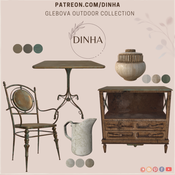 Alpha Glebova Outdoor Collection by dinhagamer - The Sims 4 Custom Content