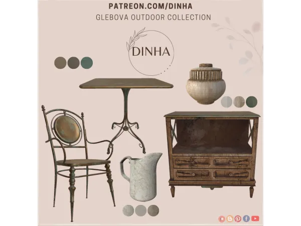 Alpha Glebova Outdoor Collection - The Sims 4 Custom Content