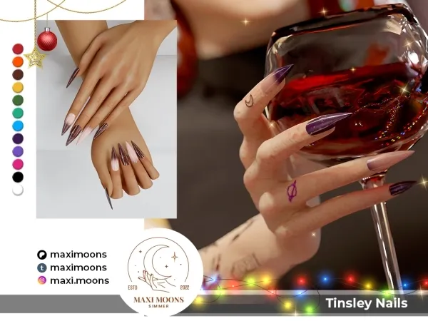 Alpha Tinsley Nails - The Sims 4 Custom Content