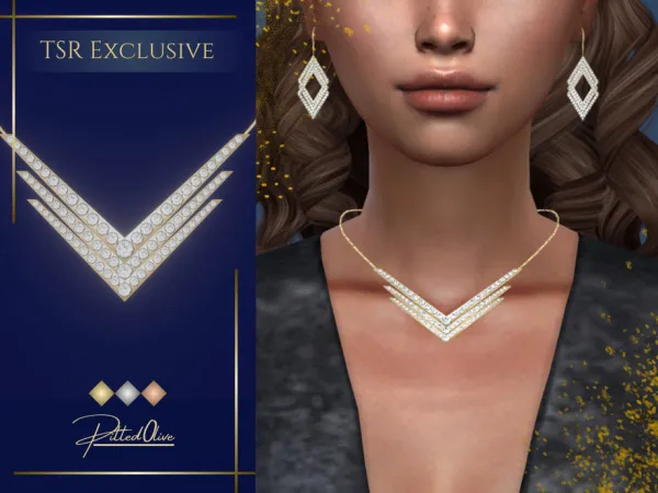 Alpha Adelaine Necklace by Pitted0live - The Sims 4 Custom Content