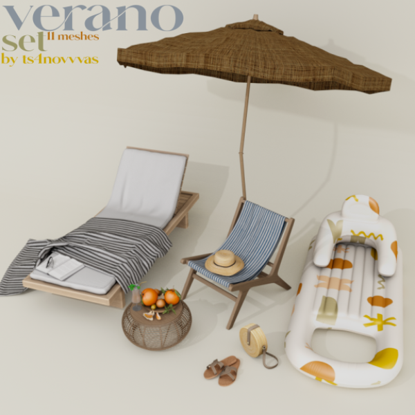 Alpha VERANO SET [novvvas] by simsfinds - The Sims 4 Custom Content