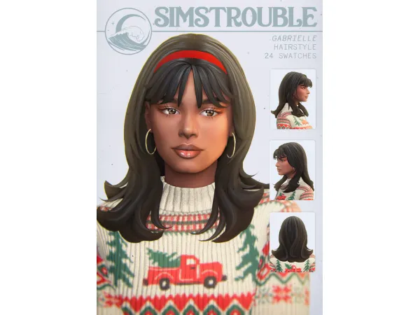 Maxis Match Gabrielle Hairstyle by simstrouble - The Sims 4 Custom Content