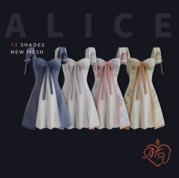 Maxis Match Alice Dress by simsfinds - The Sims 4 Custom Content