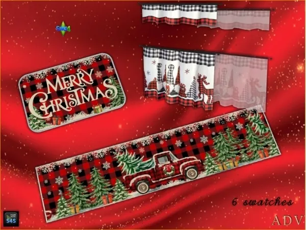 Mix Christmas kitchen deco - The Sims 4 Custom Content