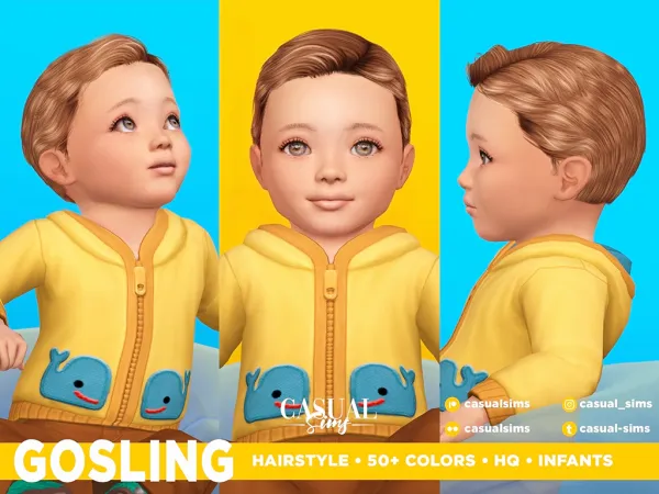 Alpha Ryan Gosling Infants Hairstyle - The Sims 4 Custom Content