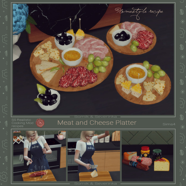 Alpha Cheese And Meat Platter by simsfinds - The Sims 4 Custom Content