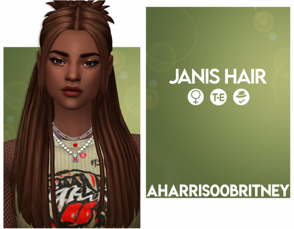 Maxis Match Janis Hair by simsfinds - The Sims 4 Custom Content