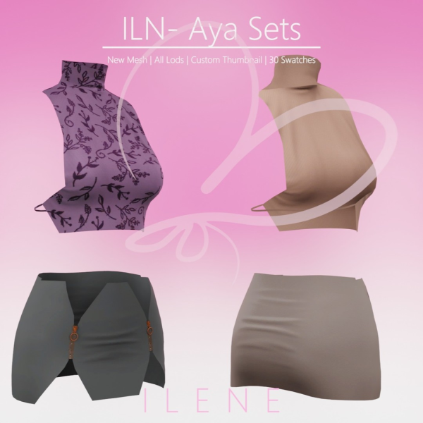 Maxis Match ILN Aya Set by ilenes4 - The Sims 4 Custom Content