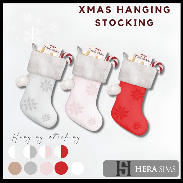 Alpha Hanging Xmas stockings 43173011324431 by herasims4 - The Sims 4 Custom Content