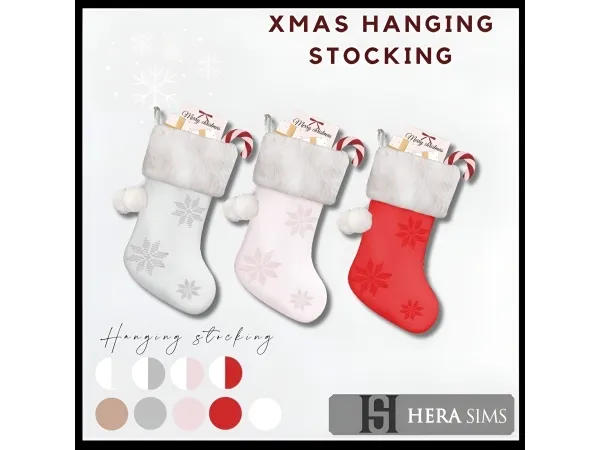 Alpha Hanging Xmas stockings 43173011324431 - The Sims 4 Custom Content