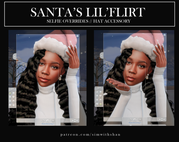 Mix Santa's Lil' Flirt Selfie Overrides by simsfinds - The Sims 4 Custom Content
