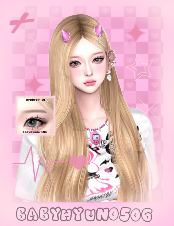 Maxis Match babyhyun0506 eyebrow 01 by simsfinds - The Sims 4 Custom Content