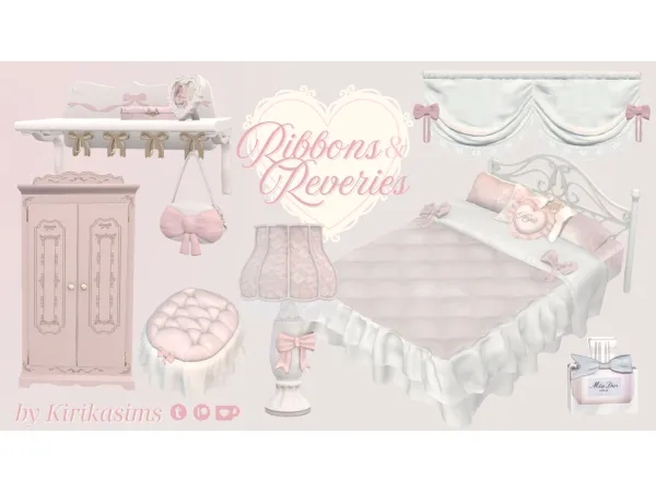 Maxis Match Ribbons Reveries Set by kirikasims - The Sims 4 Custom Content