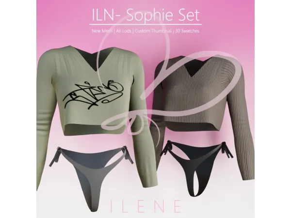 Mix ILN Sophie Set by ILENES4 - The Sims 4 Custom Content