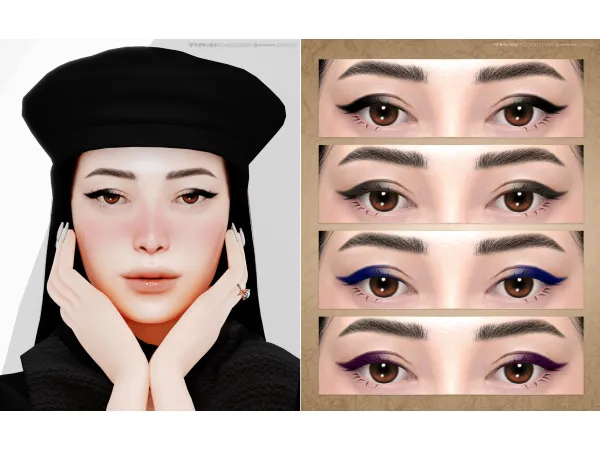 Mix Eyeliner 32 HQ by CarollDesign - The Sims 4 Custom Content