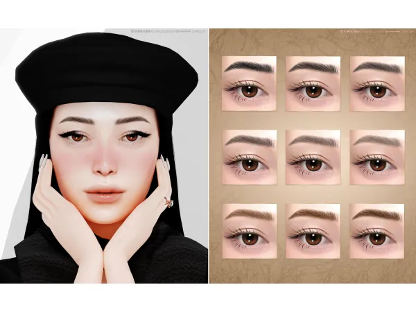 Alpha Brows 62 HQ by CarollDesign - The Sims 4 Custom Content