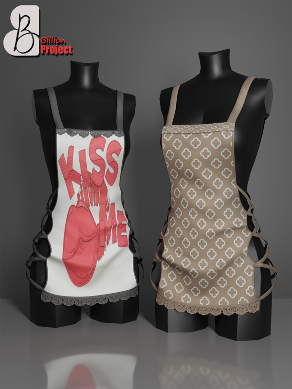 Alpha BillionProject Liana Apron by billion_project666 - The Sims 4 Custom Content