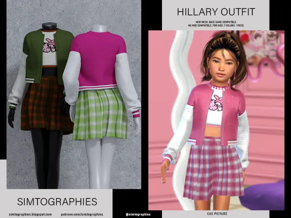 Alpha Hillary Outfit - The Sims 4 Custom Content