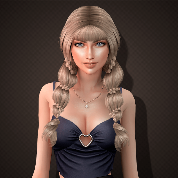 Alpha AuSims Monica Hairstyle by aurum - The Sims 4 Custom Content