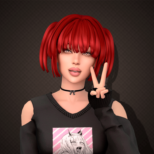 Maxis Match AuSims Mika hairstyle by aurum - The Sims 4 Custom Content