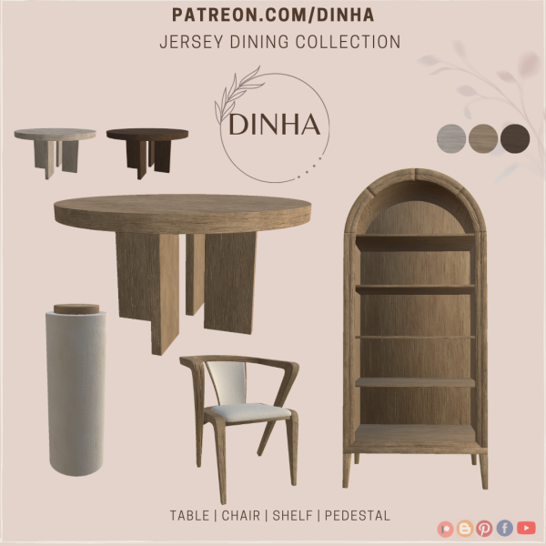 Alpha Jersey Dining Collection by dinhagamer - The Sims 4 Custom Content