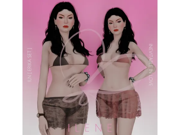 Maxis Match ILN Erika Set by ILENES4 - The Sims 4 Custom Content