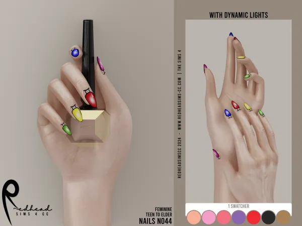 Alpha AF NAILS N044 - The Sims 4 Custom Content