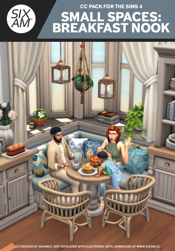 Maxis Match Small Spaces Breakfast Nook ( Pack for ) by simsfinds - The Sims 4 Custom Content