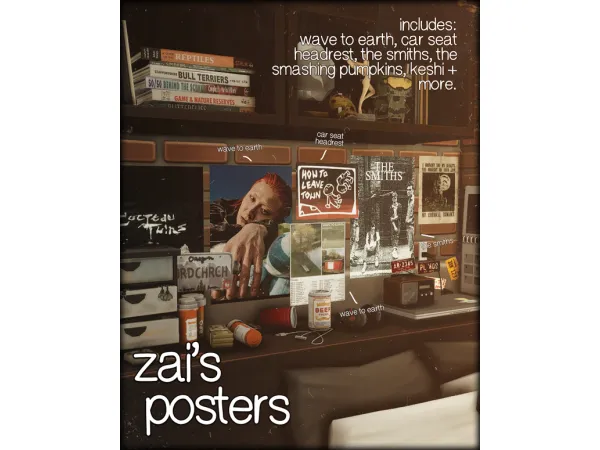 Alpha zai's posters a poster set by rivzai - The Sims 4 Custom Content
