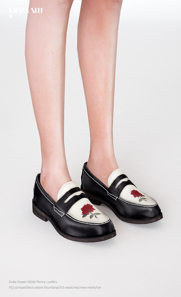 Mix Duke Dexter Wilde Penny Loafers by simsfinds - The Sims 4 Custom Content